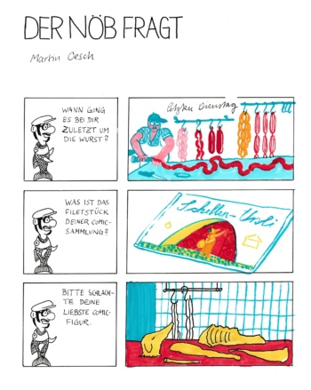 Gezeichnete Comic Panels