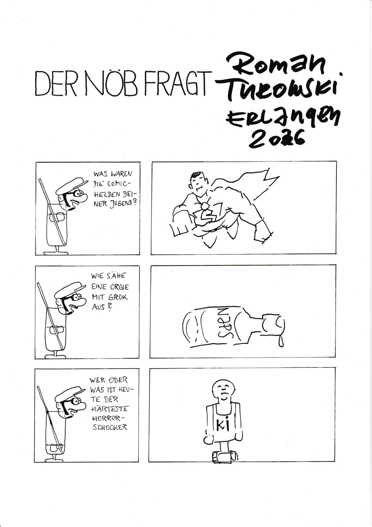 Ein gezeichneter Comic-Strip