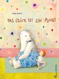 Ein Eisbär in Hosen und ein Junge lesen in einem Buch