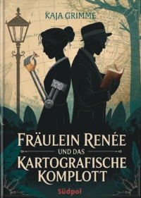 Ein Mann und eine Frau stehen Rücken an Rücken. der Man hält ein Buch in der Hand. Die Frau hat einen künstlichen Arm aus Metall