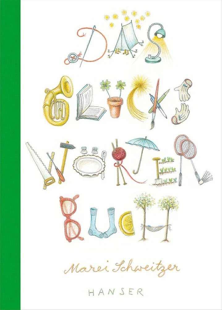 Eingige Symbole, darunter Brillen, Regenschirme, und Werkzeuge