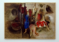 Ein Bild auf dem Menschen in abstrakter Form dargestellt sind.