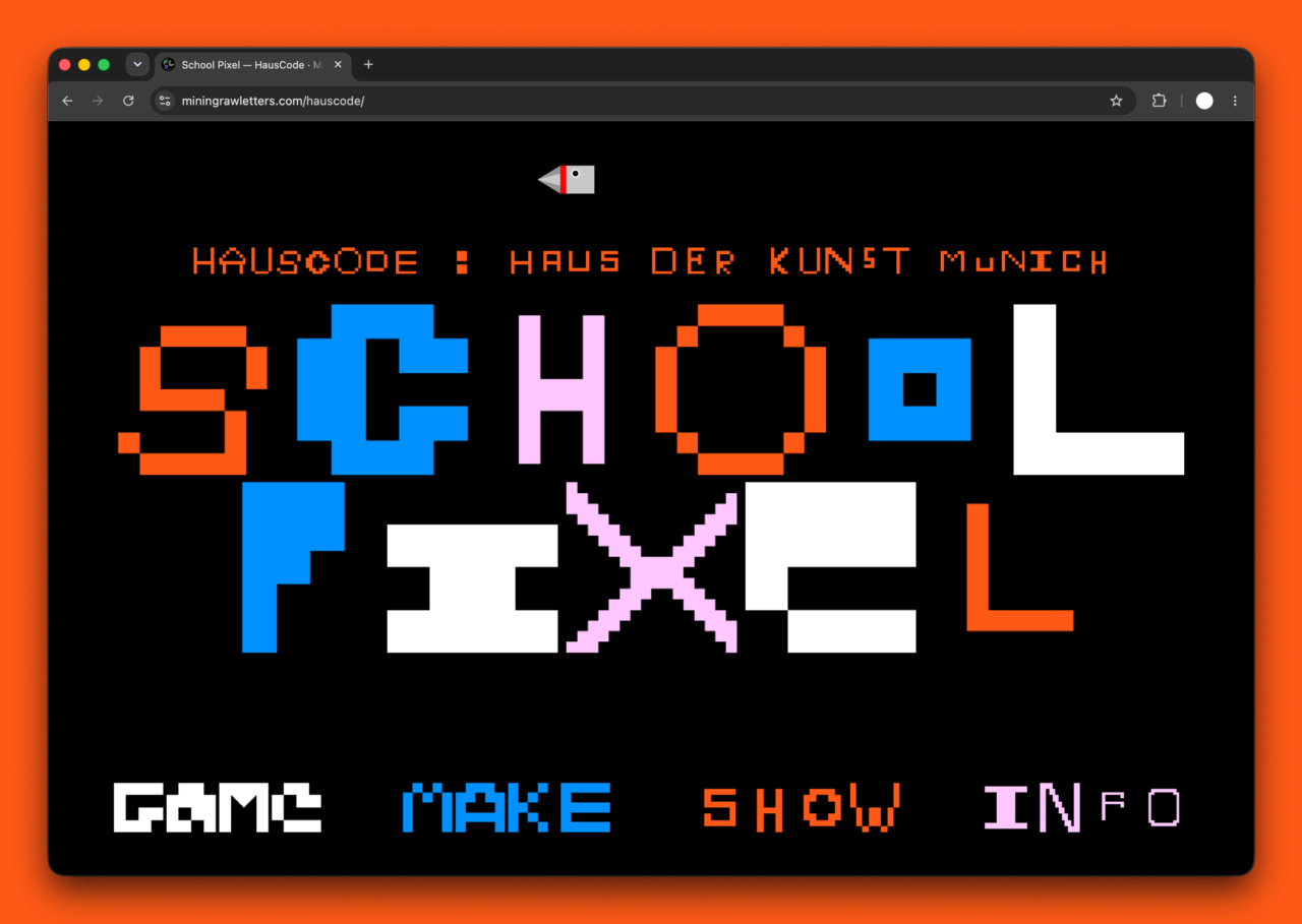 Bunte eckige Pixel ergeben das Wort School Pixel