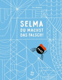 Eine Spinne webt ein ungewöhnlich geformtes Netz und trägt dabei eine Baskenmütze.